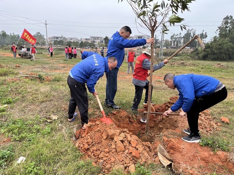 圖7：“兩新”黨組織黨員、好仕達(dá)職工在調(diào)神村植樹點(diǎn)植樹.JPG