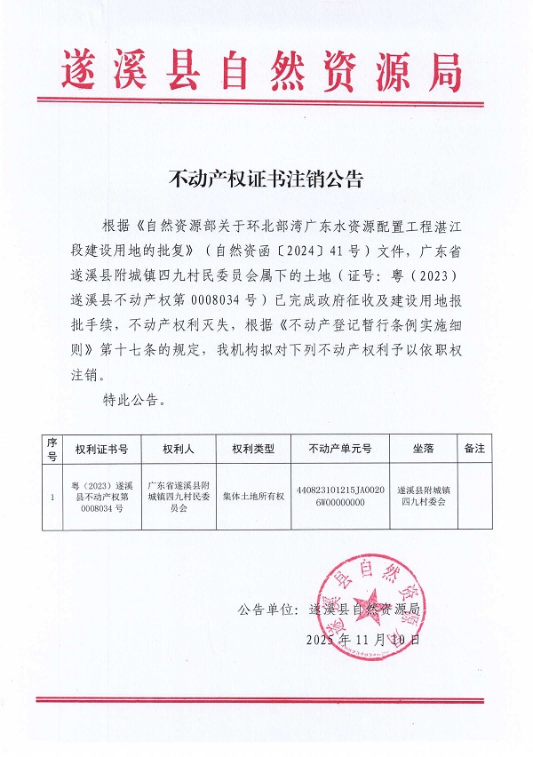 不動(dòng)產(chǎn)權(quán)證書(shū)注銷公告(廣東省遂溪縣附城鎮(zhèn)四九村民委員會(huì)).jpg