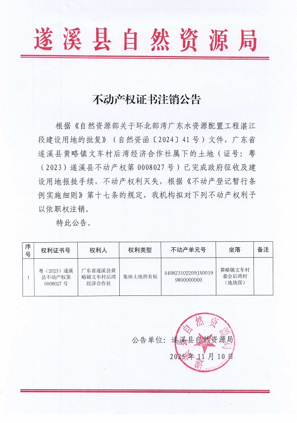 不動產(chǎn)權證書注銷公告（廣東省遂溪縣黃略鎮(zhèn)文車村后灣經(jīng)濟合作社）2.jpg